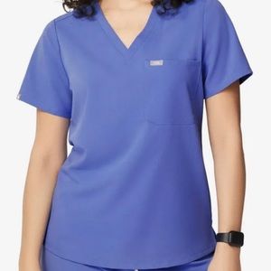 Figs Scrub Set | Colour: Denim | Top: Small & Bottom: Small Tall)